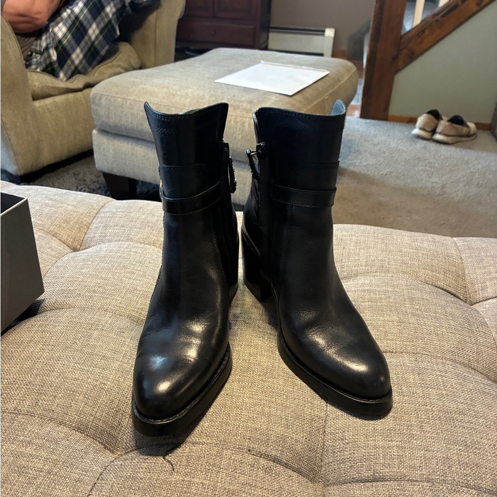 Sam Edelman Black Leather Ankle Boots